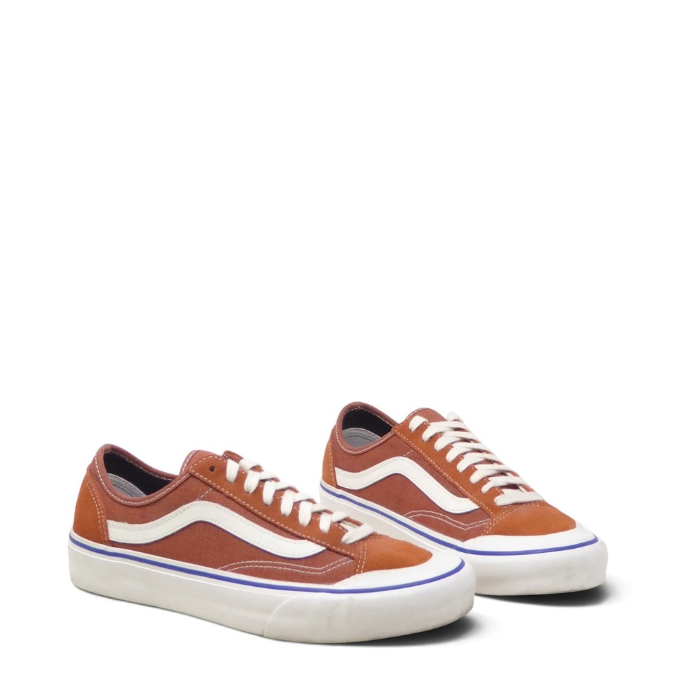 Vans Women Style 36 Decon SF Salt Wash Rusty Brown White Low Top Sneakers 8.5